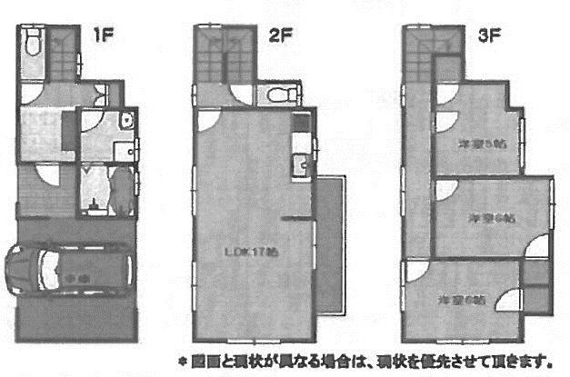 Floor plan. 12 million yen, 3LDK, Land area 61.25 sq m , Building area 110.04 sq m