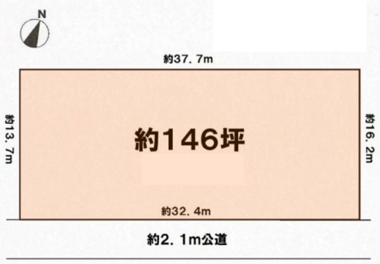 Compartment figure. Land price 39 million yen, Land area 485.82 sq m