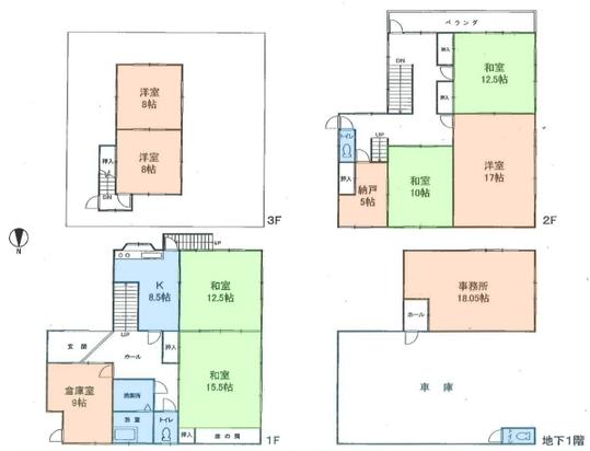 Floor plan. 36,900,000 yen, 9DK+S, Land area 210.9 sq m , Building area 352.84 sq m