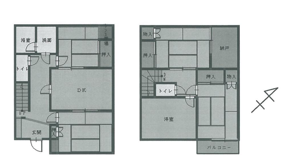 Floor plan. 3.8 million yen, 5DK + S (storeroom), Land area 93.01 sq m , Building area 96.47 sq m