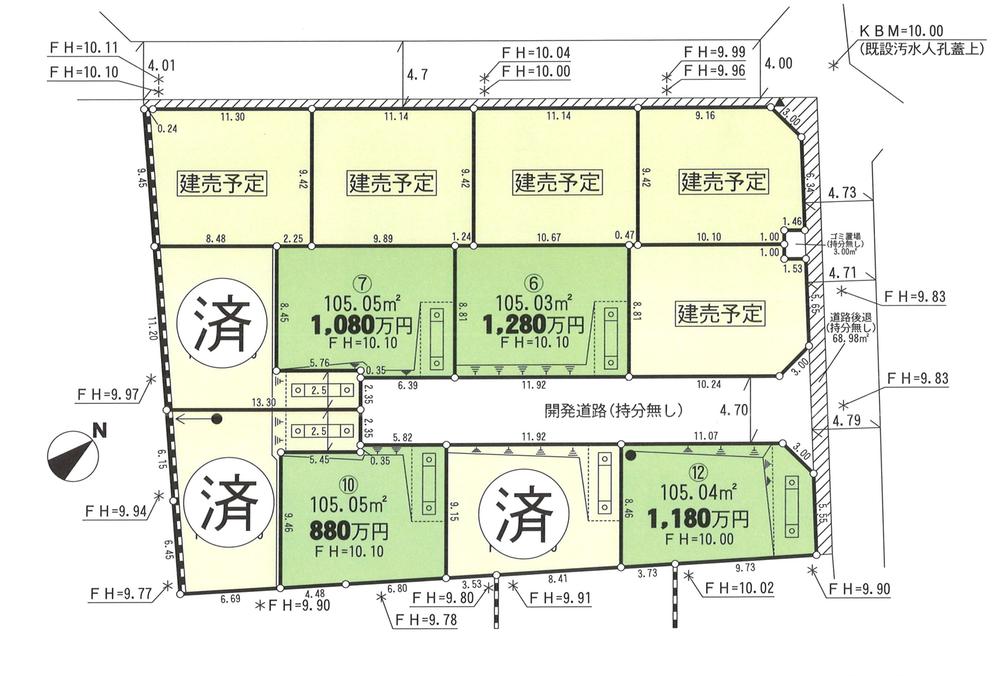 Compartment figure. Land price 8.8 million yen, Land area 105.05 sq m
