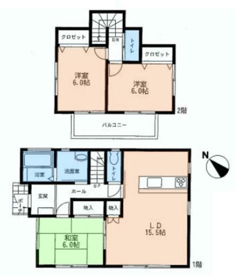 Floor plan. 22,800,000 yen, 3LDK, Land area 207.92 sq m , Building area 83.63 sq m
