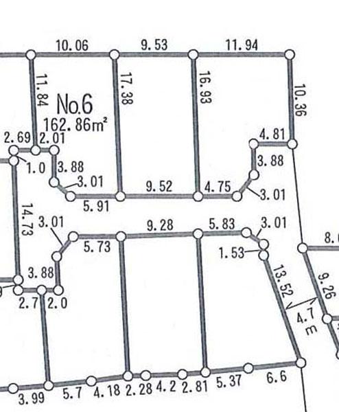 Compartment figure. Land price 9.5 million yen, Land area 162.86 sq m