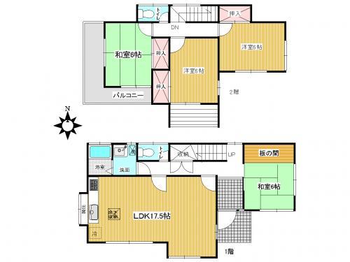 Floor plan. 10.5 million yen, 4LDK, Land area 156.47 sq m , Building area 99.91 sq m