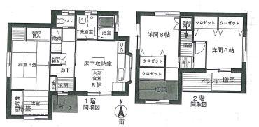 Floor plan. 15 million yen, 4LDK, Land area 82.2 sq m , Building area 66.65 sq m