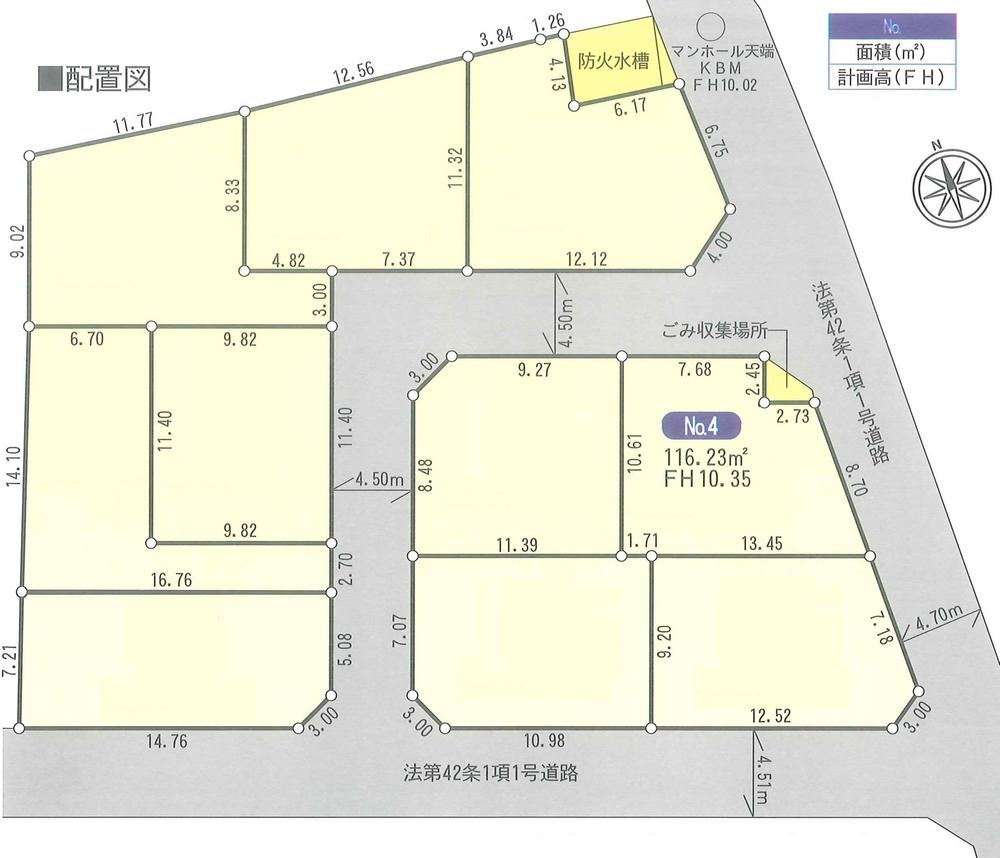 Compartment figure. Land price 11.8 million yen, Land area 116.23 sq m