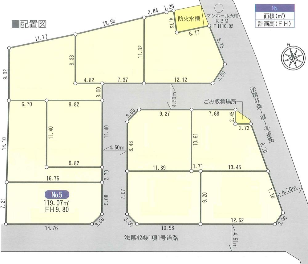 Compartment figure. Land price 12.8 million yen, Land area 119.07 sq m