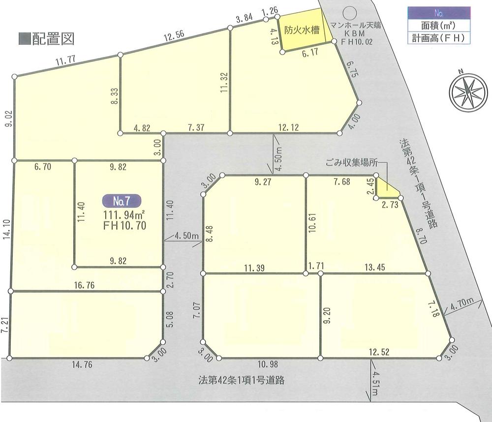 Compartment figure. Land price 12.8 million yen, Land area 111.94 sq m
