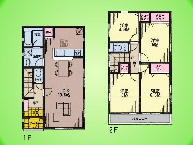 Floor plan. (3 Building), Price 24,800,000 yen, 4LDK, Land area 210.77 sq m , Building area 95.58 sq m
