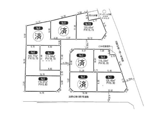 Compartment figure. Land price 11.8 million yen, Land area 116.23 sq m compartment view