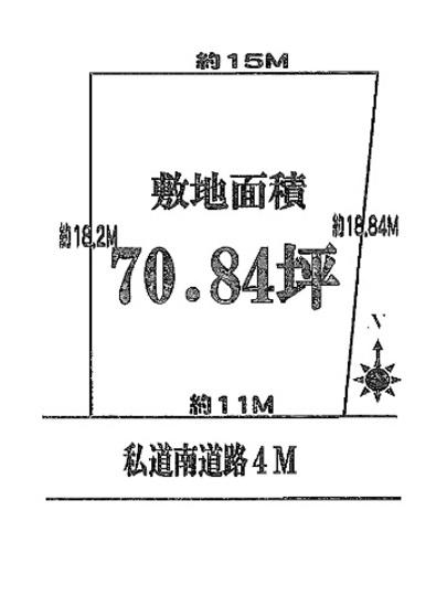 Compartment figure. Land price 16.2 million yen, Land area 234.19 sq m compartment view