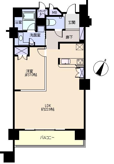 Floor plan. 1LDK + S (storeroom), Price 9.3 million yen, Occupied area 67.98 sq m , Balcony area 8.64 sq m