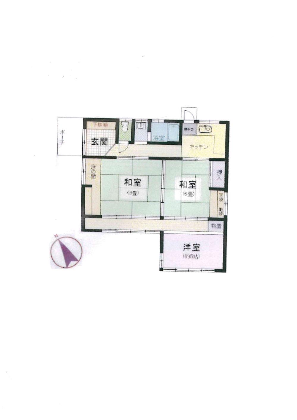Floor plan. 10.8 million yen, 3K, Land area 188.91 sq m , Building area 64.15 sq m