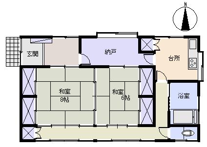 Floor plan. 10 million yen, 2DK + S (storeroom), Land area 390.57 sq m , Building area 76.02 sq m