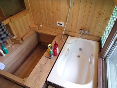 Bathroom. Bathroom drawn a hot spring