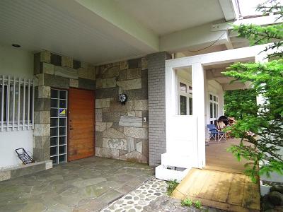 Entrance. You can enter from the entrance porch and first floor each room to the wood deck
