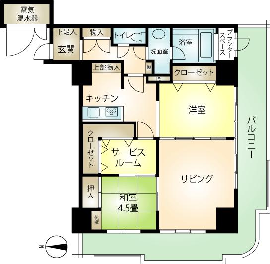 Floor plan. 2LDK + S (storeroom), Price 20.8 million yen, Occupied area 77.86 sq m , Balcony area 24.96 sq m