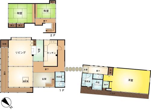 Floor plan. 88 million yen, 3LDK + S (storeroom), Land area 1,307 sq m , Building area 159.72 sq m