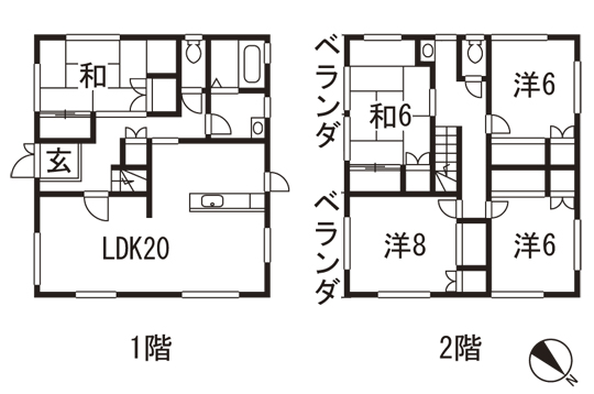 Floor plan. 27,800,000 yen, 5LDK, Land area 386.28 sq m , Building area 136 sq m
