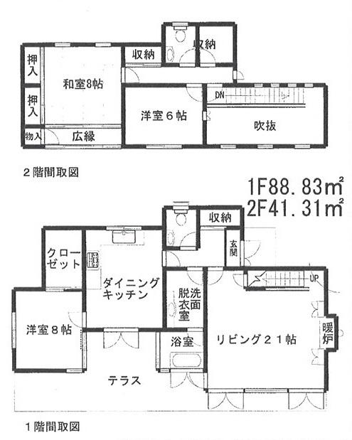 Floor plan. 29,800,000 yen, 3LDK, Land area 976.76 sq m , Building area 130.14 sq m