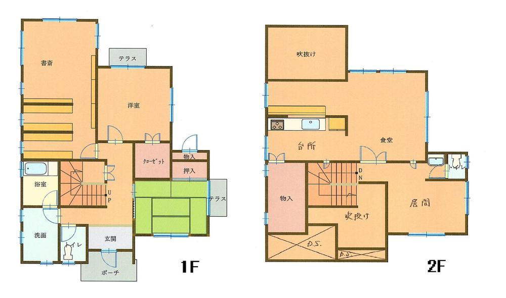 Floor plan. 22.5 million yen, 4LDK + S (storeroom), Land area 261 sq m , Building area 135.59 sq m