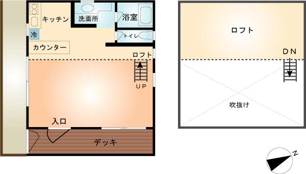 Floor plan. 15 million yen, 1DK, Land area 988 sq m , Building area 34.02 sq m