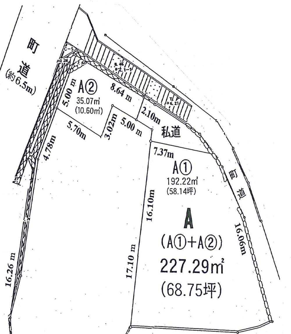 Compartment figure. Land price 13.5 million yen, Land area 252.04 sq m