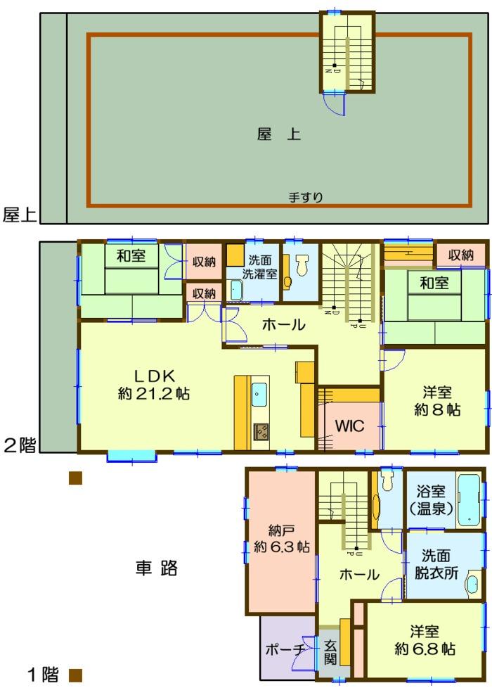 Floor plan. 82 million yen, 4LDK + S (storeroom), Land area 296.81 sq m , Building area 155.83 sq m