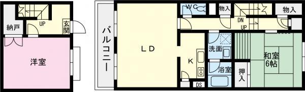 Floor plan. 2LDK, Price 5.4 million yen, Occupied area 88.83 sq m , Balcony area 8.46 sq m