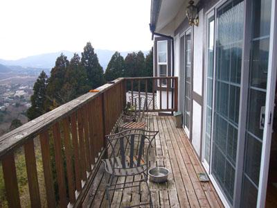 Balcony. Second floor of the wood deck. Overlook the superb view from here