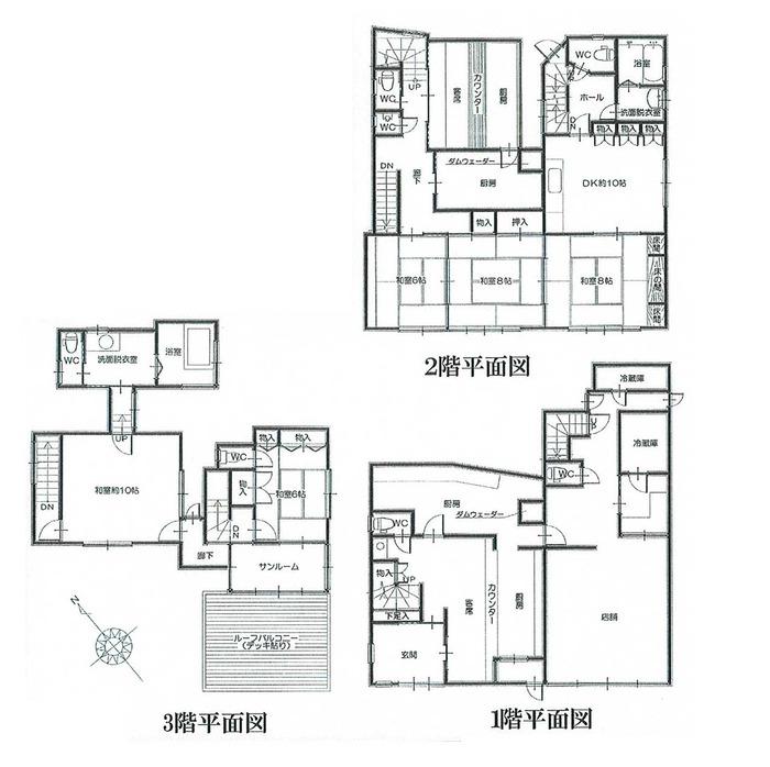 Floor plan. 19,800,000 yen, 5DK + S (storeroom), Land area 167.89 sq m , Building area 156.5 sq m