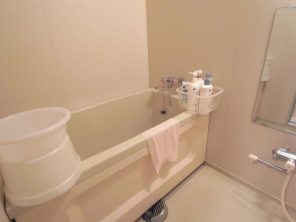 Bathroom. Available door-to-door hot spring