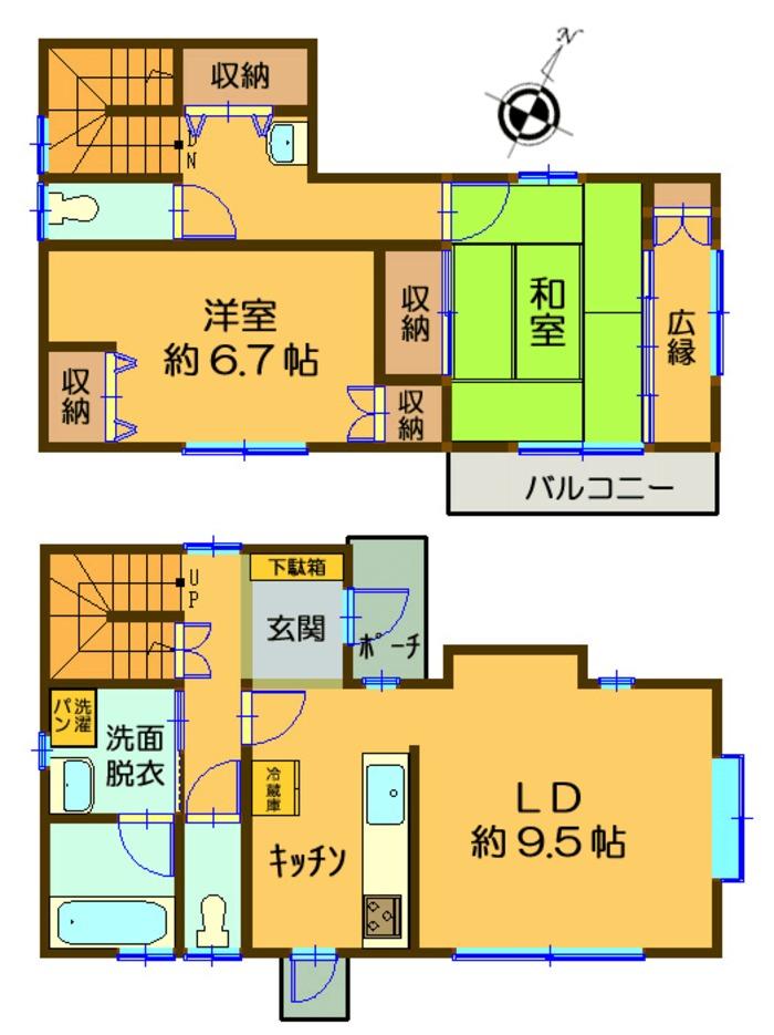 Floor plan. 22.5 million yen, 2LDK, Land area 144 sq m , Building area 81.14 sq m