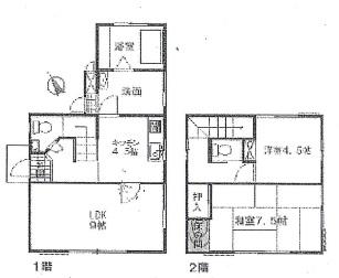 Floor plan. 16.8 million yen, 2LDK, Land area 203.69 sq m , Building area 72.37 sq m