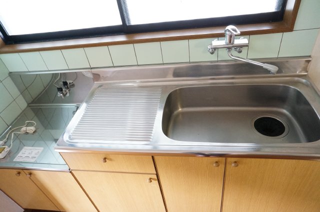 Kitchen. Beautiful sink even for bright