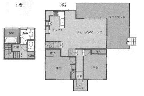 Floor plan. 16.8 million yen, 2LDK, Land area 1,031 sq m , Building area 73.76 sq m