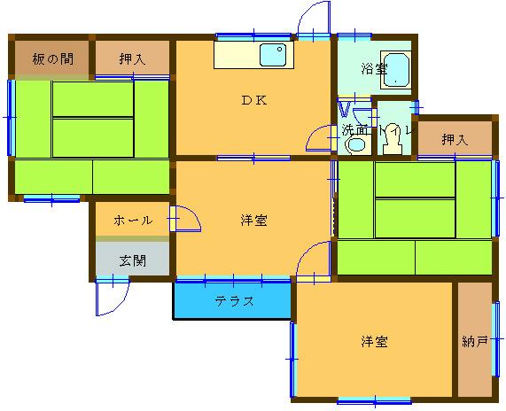Floor plan. 8.5 million yen, 4DK, Land area 132 sq m , Building area 52.17 sq m Mato is 4DK You can use spacious and you