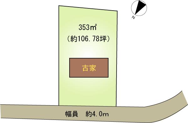 Compartment figure. Land price 7.3 million yen, Land area 347 sq m