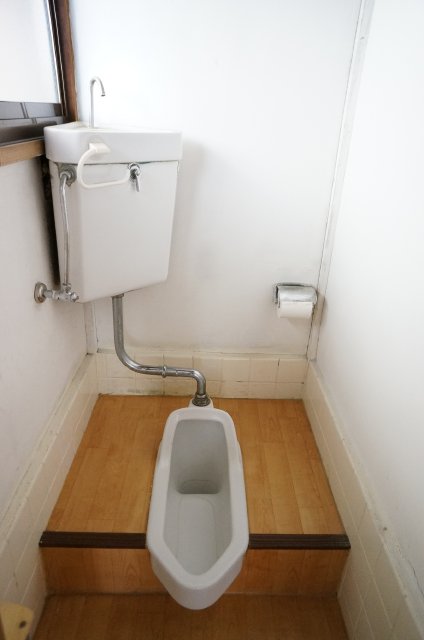Toilet. Japanese-style toilet Bright have windows! 
