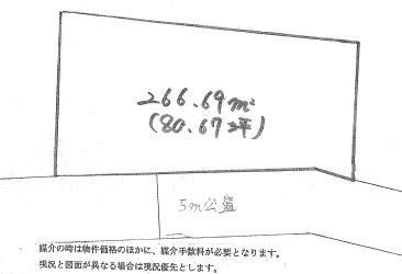 Compartment figure. Land price 29 million yen, Land area 266.69 sq m