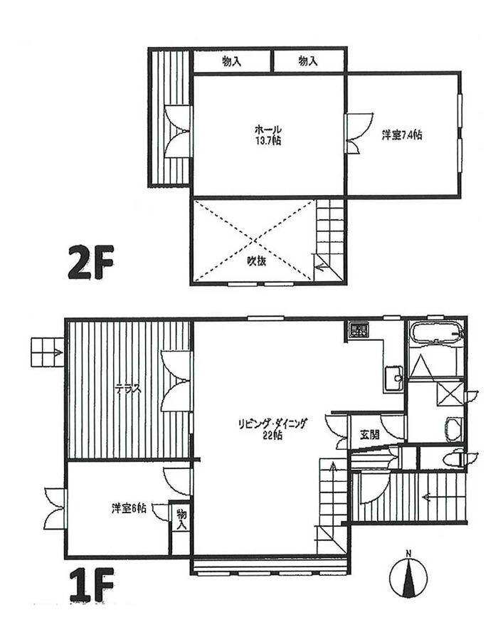 Floor plan. 37,800,000 yen, 2LDK, Land area 826.44 sq m , Building area 110.01 sq m