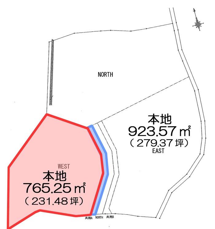 Compartment figure. Land price 57,800,000 yen, Land area 765.25 sq m