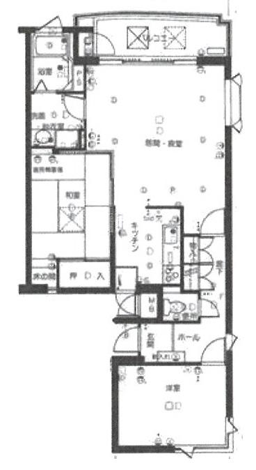 Floor plan. 2LDK, Price 5.3 million yen, Occupied area 69.55 sq m , Balcony area 7.58 sq m