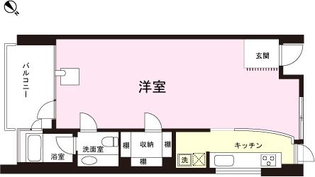 Floor plan. 1K, Price 7.5 million yen, Occupied area 52.94 sq m
