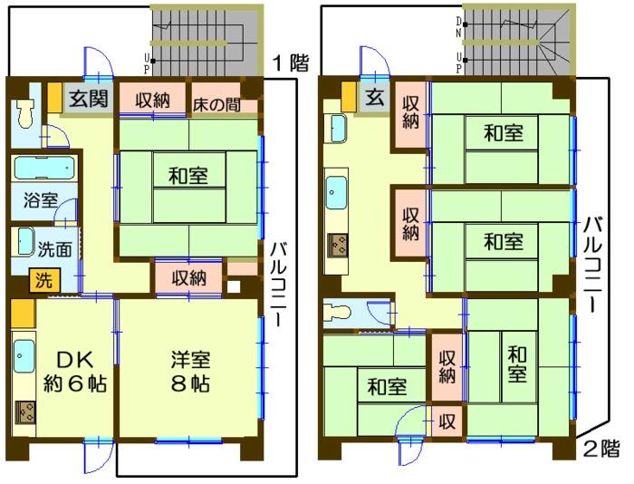 Floor plan. 16.5 million yen, 6DKK, Land area 208 sq m , Building area 118.1 sq m