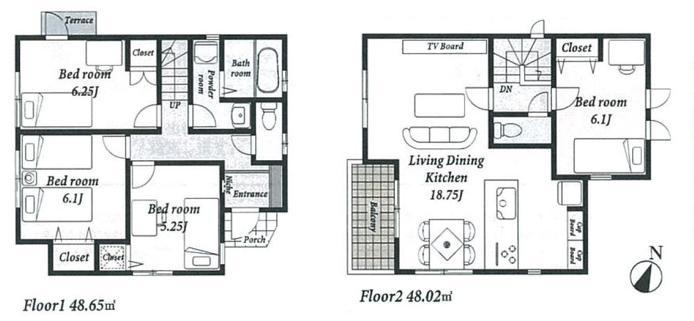 Floor plan. 21.3 million yen, 4LDK, Land area 135.9 sq m , Building area 96.67 sq m floor plan