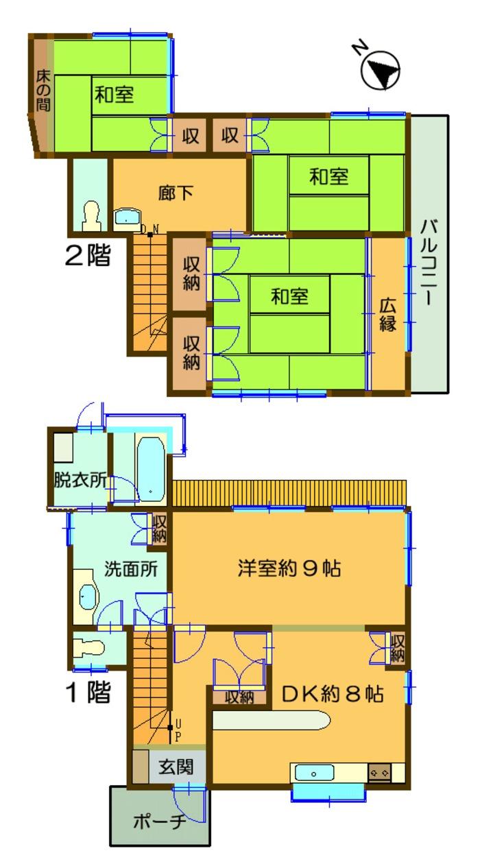 Floor plan. 14.5 million yen, 3LDK, Land area 173.31 sq m , Building area 95.42 sq m