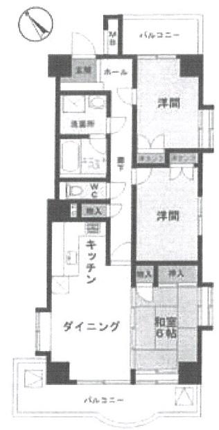 Floor plan. 3LDK, Price $ 40,000, Occupied area 68.55 sq m