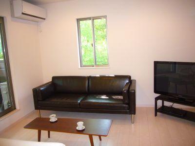 Living. The second floor of a living. Pale color wide span of flooring