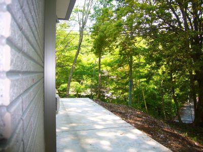 Balcony. First floor terrace part struck the concrete. You can also enjoy BBQ